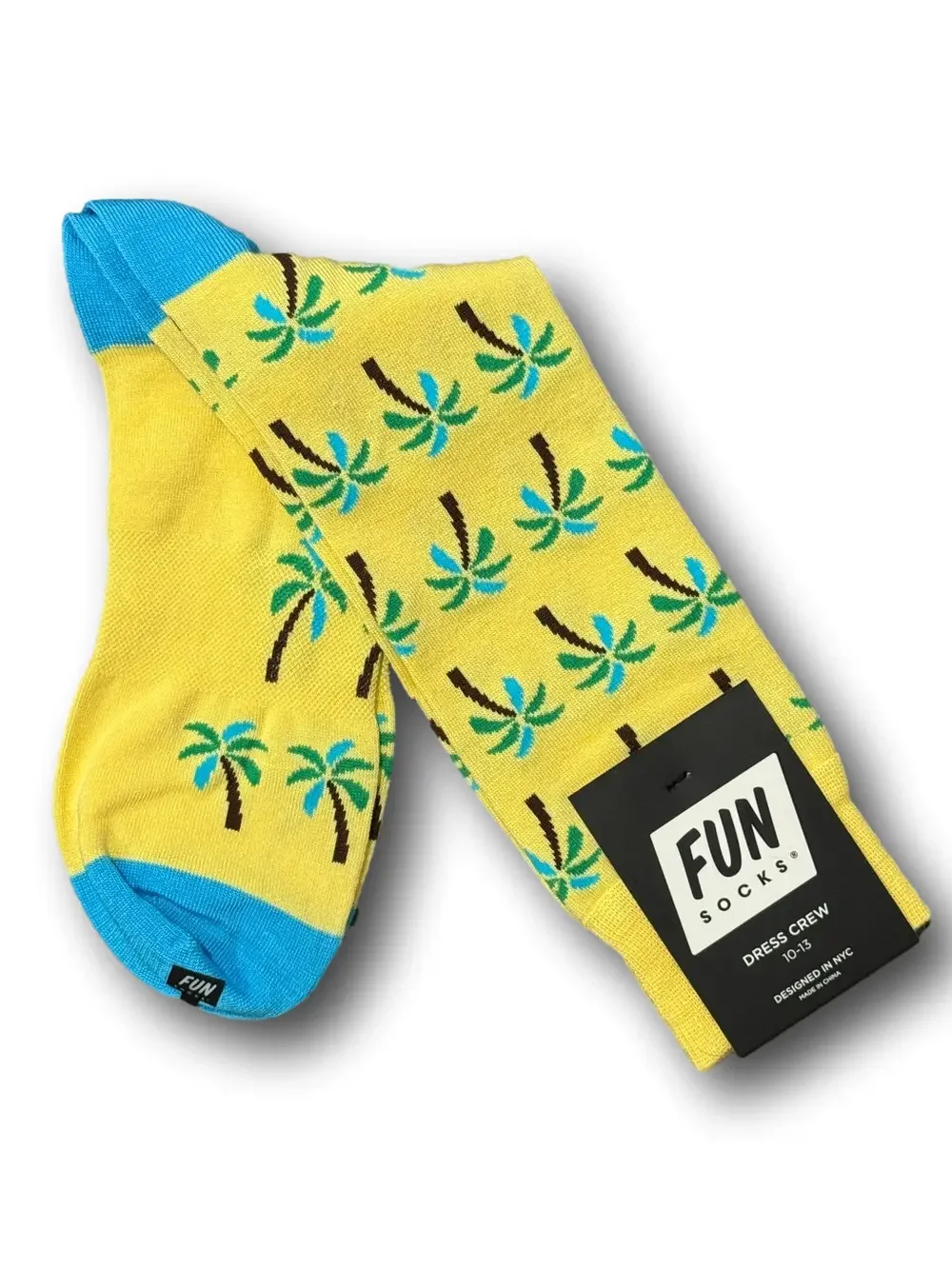 3/$18 Palm Trees Funny Novelty Crew Socks - NWT